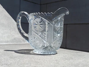 Imperial Glas Buckel Variante klar Milchkännchen gepresst Sägezahn Diamant 5,5" - Bild 1 von 13
