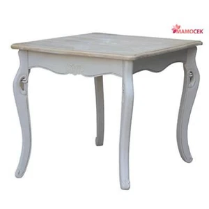 TAVOLO Tavolino quadrato legno tortora 80x80h79 sala pranzo shabby chic - Foto 1 di 1
