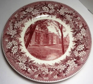 Placa de transferencia Wedgwood Denison University 1938 - Beaver & Sawyer Halls - Granville - Imagen 1 de 7