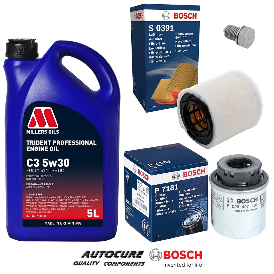 FOR SEAT IBIZA CUPRA 1.4 TSI MK4 BOSCH SERVICE KIT OIL & AIR FILTER & 5L 5W-30 - Image 1 of 1