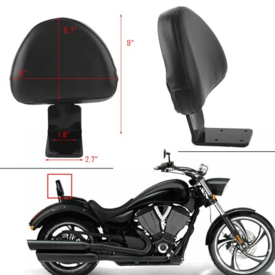 For Victory Vegas Kingpin High Ball Jackpot Rear Backrest Sissy Bar Pad Cowl Blk Foto 1 de 4