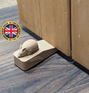 Mouse Door Stop Wedge - Rustic Nature Inspired Home Decor Charming Animal Design - Picture 1 of 6