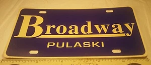 Vintage Advertising Dealership Cardboard License Plate Chevy Pontiac Pulaski WI - Picture 1 of 1