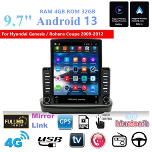 9.7" Android 13 Car Radio GPS 4+32G For 09-12 Hyundai Genesis Coupe with Carplay - Picture 1 of 23