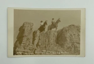 Original Vintage RPPC View from Cabin Door, 320 Ranch Eldridge Montana - Picture 1 of 2