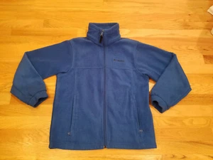 Preowned Columbia Boys Full Zip Fleece Jacket Blue L Large 14/16 Pockets Great! - Picture 1 of 4