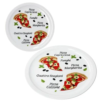 2er Set Variazione Pizzateller Ø30,5cm 2 Personen XL-Teller Pizza-Dekor Platte  - Bild 1 von 4