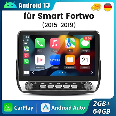 10.1'' Für Benz Smart Forfour Fortwo 15-19 Android14 Autoradio GPS Navi WIFI BT - Bild 1 von 4