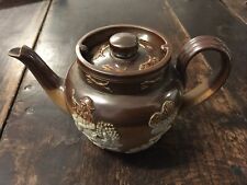 Royal Doulton Edwardian Stoneware Salt Glaze Hunting With Dogs Tea Pot 