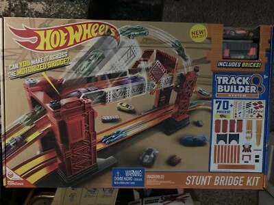 Hot Wheels Track Builder System Stunt Bridge Kit 70+ Pieces 2017 NEW Unopened 👀 - Image 1 of 4