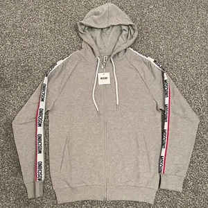 🔸Moschino Tape Zip Hoodie In Grey🔹SIZE SMALL🔹 - Picture 1 of 2