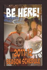Adirondack Phantoms--2011-12 Pocket Schedule--Bud Light--AHL-Flyers Affiliate