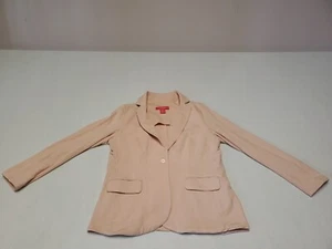 Catherine Malandrino Womens Pink French Terry Knit Blazer Size Petite Medium - Picture 1 of 14