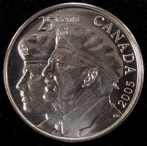 Canada 25 Cents 2005 Year of the Veteran (GLIU-003D) - Picture 1 of 2