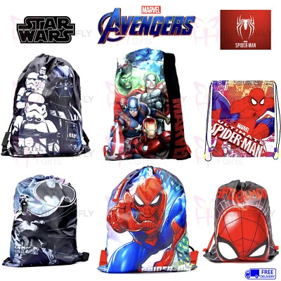 Marvel Spiderman Avengers Gym Bag Sports Shoe PE Swimming Trainer Bag Wallet