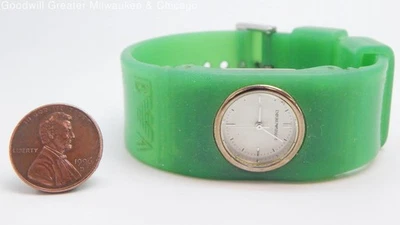 Emporio Armani AR1006 Green Rubber Strap Stainless Steel Mens Watch 43.8g - Image 1 of 4