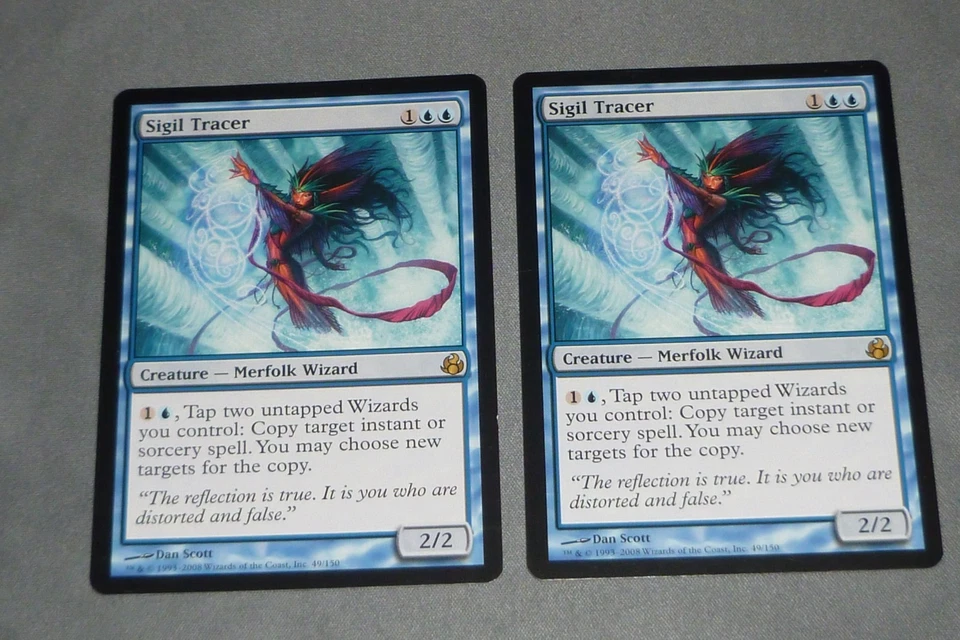 x2 Sigil Tracer 2008 Morningtide Blue Rare Creature MTG - Image 1 of 1