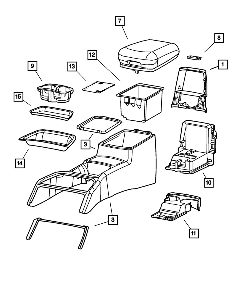 Bandeja de almacenamiento Mopar original 55196665 Foto 1 de 1