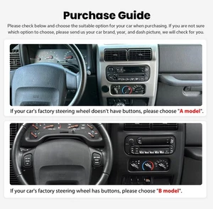 Android Car Stereo for Jeep Wrangler TJ 2003-2006 Single DIN Bluetooth Radio USB - Picture 1 of 15