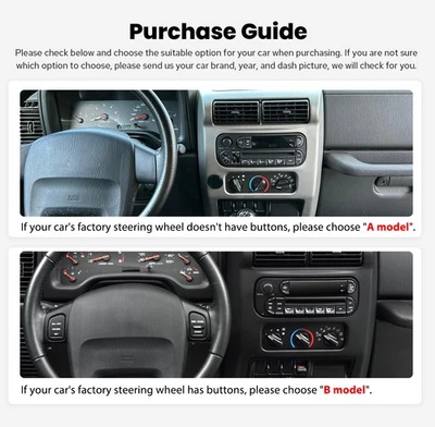 Android Car Stereo for Jeep Wrangler TJ 2003-2006 Single DIN Bluetooth Radio USB - Image 1 of 4