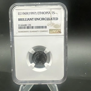 EE 1969 (1997) Ethiopia 1 Santim - NGC Brilliant Uncirculated  - Picture 1 of 4