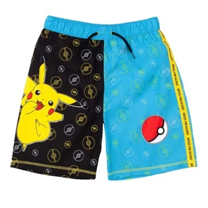 Pokemon Boys Pikachu Pokeball Swim Shorts (NS6210) - Picture 1 of 5