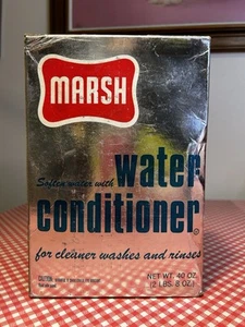 Vintage NOS Marsh Foil Box Water Conditioner 40 Oz Set Decoration Prop Laundry - Picture 1 of 14