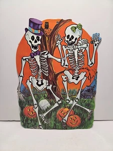 De colección Esqueletos Cementerio Drácula Troquelado Decoración Halloween EE. UU. 14" - Imagen 1 de 3