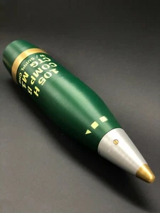 Fake 3D Printed Plastic Inert Howitzer 105mm Comp B Shell Round Mezeriinii - Picture 1 of 5