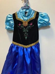 Disney Frozen Toddler Girls Blue Princess  Halloween Dress Up NWTS ￼Dress 3-4T - Picture 1 of 19