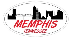 Memphis Tennessee Oval Bumper Sticker or Helmet Sticker D5532 - Bild 1 von 1
