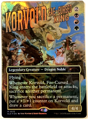 MTG Korvold Fae-cursed King RAINBOW FOIL Secret Lair Drop 1625 NM - Image 1 of 4