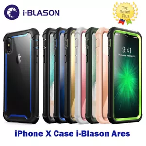 iPhone X / XS Case i-Blason Ares Cover Built-in Screen Protector For iPhone 10 - Picture 1 of 50