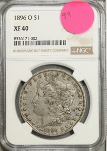 1896 O Morgan Silver Dollar NGC XF 40 Extra Fine #1-002 - Picture 1 of 2