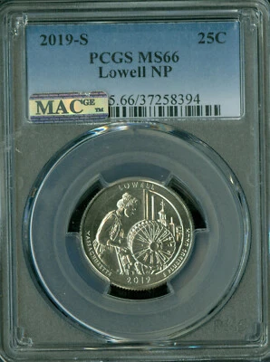 2019 S LOWELL QUARTER PCGS MS66  MAC SPOTLESS .  - Image 1 of 2