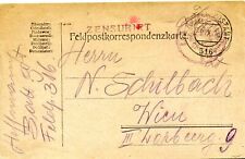 AUSTRIA TRENTINO I WAR  (Z474)  1916 m.c. canc. Ku.K. FELDPOSTAMT 316 to Wien
