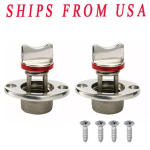 2pcs Oval Garboard Drain Plug Stainless Steel Boat Fits 1" Hole,Thread for 3/4" - Picture 1 of 13