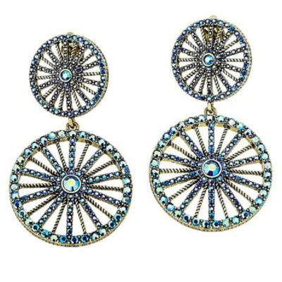 Heidi Daus Disney's Mary Poppins Returns "Pedal Perfection" Earrings NWT Clip On - Image 1 of 2