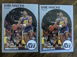 1990 NBA Hoops 292 Karl Malone - 2 cards
