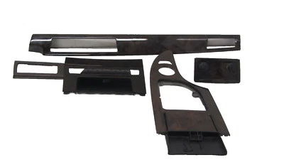 04-07 BMW E60 525i 530i 550i painel interno acabamento em madeira console central 122116 - Imagem 1 de 4