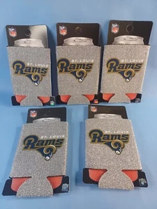 5 St Louis Rams Team Licensed Glitter Bling Can Bottle Holder Insulator Wraps  - Picture 1 of 4