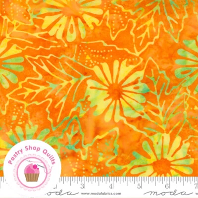 BERMUDA 4359 22 Sunshine Yellow Floral MODA BATIKS Quilt Fabric - Image 1 of 4