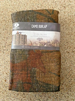 Mossy Oak Camo Burlap #25832A Break-Up Country 12’x 54” Glare Free Hunting Blind - Image 1 of 3