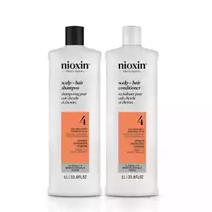 Nioxin System 4 Cleanser Shampoo and Scalp Therapy Conditioner  33.8oz Set / Dou - Picture 1 of 4