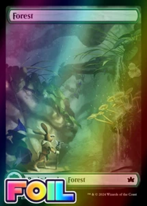 x1 Forest BLB Bloomburrow MTG 278 FOIL FULL ART BASIC LAND M/NM 1x - Picture 1 of 1