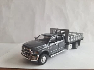 1/64 2018 Ram 3500 Dually Stake Truck  with trailer and Bobcat S76 Loader - Picture 1 of 2