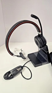 Jabra Evolve 65 Mono Wireless Headset + New Charging Stand – Bluetooth & USB - Photo 1/14