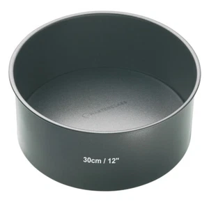 30CM 12 INCH PROFESSIONAL MASTER CLASS DEEP ROUND NON STICK LOOSE BASE CAKE TIN - Picture 1 of 5