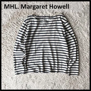 MHL. Margaret Howell T-shirt 100% Cotton Striped SizeⅡ(US:S) made in japan - Picture 1 of 13