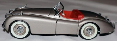 DANBURY MINT 1949 JAGUAR XK12, 1:24, SILVER GREY CONVERTIBLE, WITH TITLE - Image 1 of 4